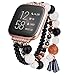 TOROTOP Bracelet Compatible for Fitbit Versa Bands Versa 2 Band Women/Versa Lite Band/Versa SE Bands Women, Handmade Fashion Elastic Beaded Strap Replacement for Versa 2018,2019 all model