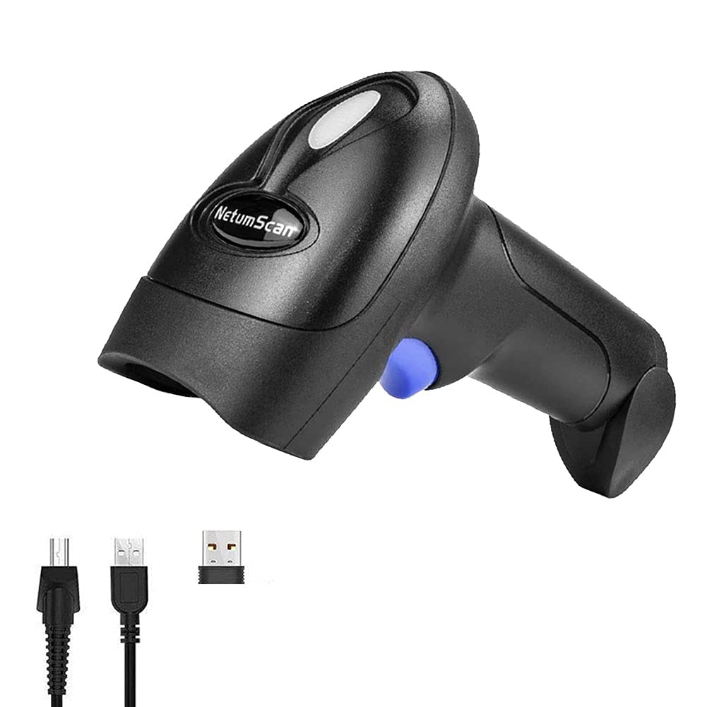 NetumScan Wireless 2D Barcode Scanner - Handheld Bar Code Reader Scan QR PDF417 DataMatrix Maxicode for PC Computer NSL8