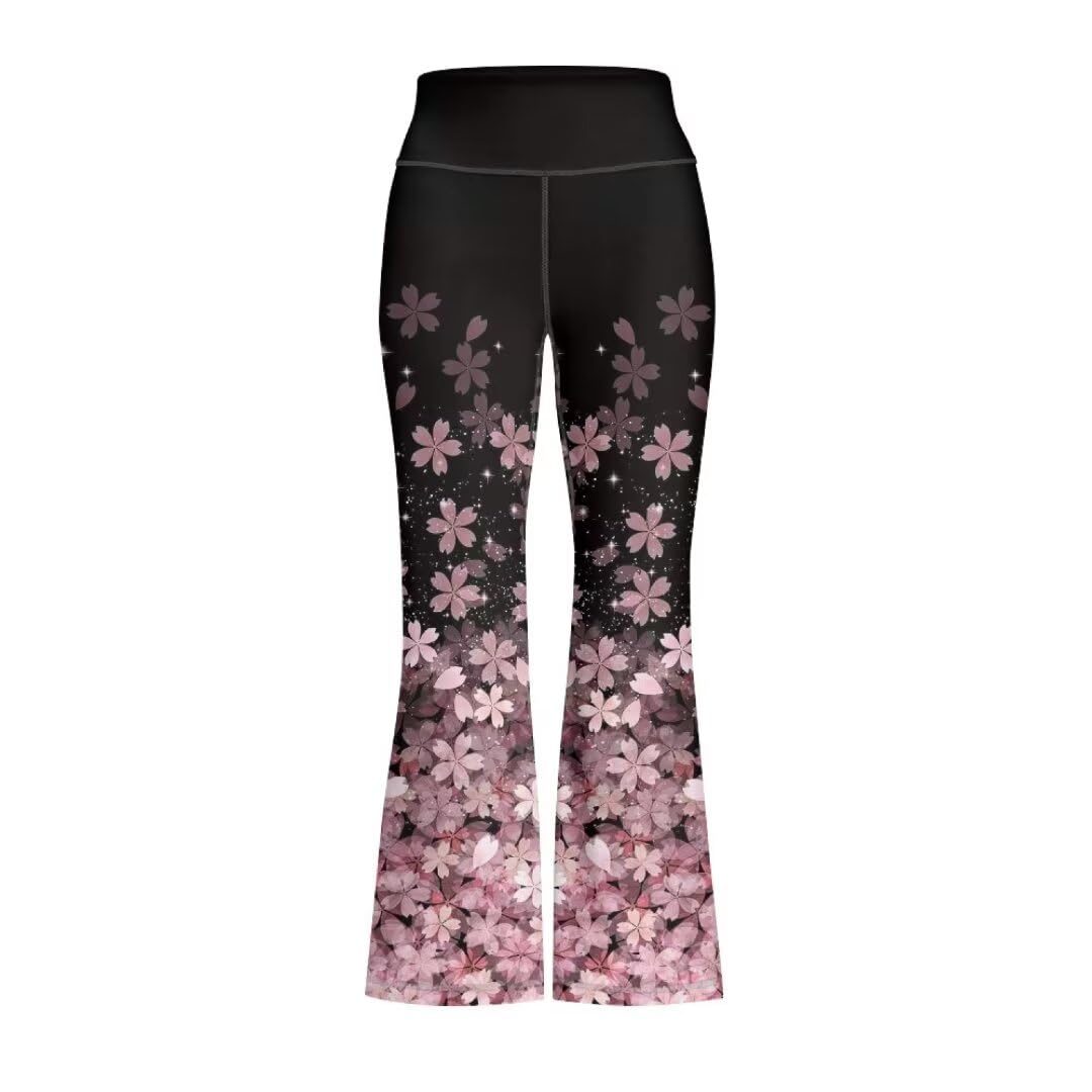 Photo 1 of ** UNKNOWN SIZE***ORGYPET Cherry Bell Bottom Pants Age 5-6 Elegant Athletic Flare Leggings Elastic Waist Yoga Pants for Activities Breathable Flare Pants for Girls 2024 Gift