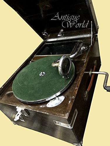 Antiques World Antique 1920's HMV Portable Vintage Picnic Gramophone In Turn Tables Musical Boxes Phonograph Collectables, Radio, Television & Telephony, Phonographs & Gramophones AWUSAHB 0168 - Thumbnail 6
