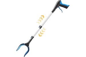 FGRHY Telescopic Grabber Reacher Tool, 5-Level Adjustable Length [23'' to 41''] - Trash Claw Gripper is an ideal gift for seniors, Short Litter Picker, Mobility Aid, Trash Pickup Stick, yard work must