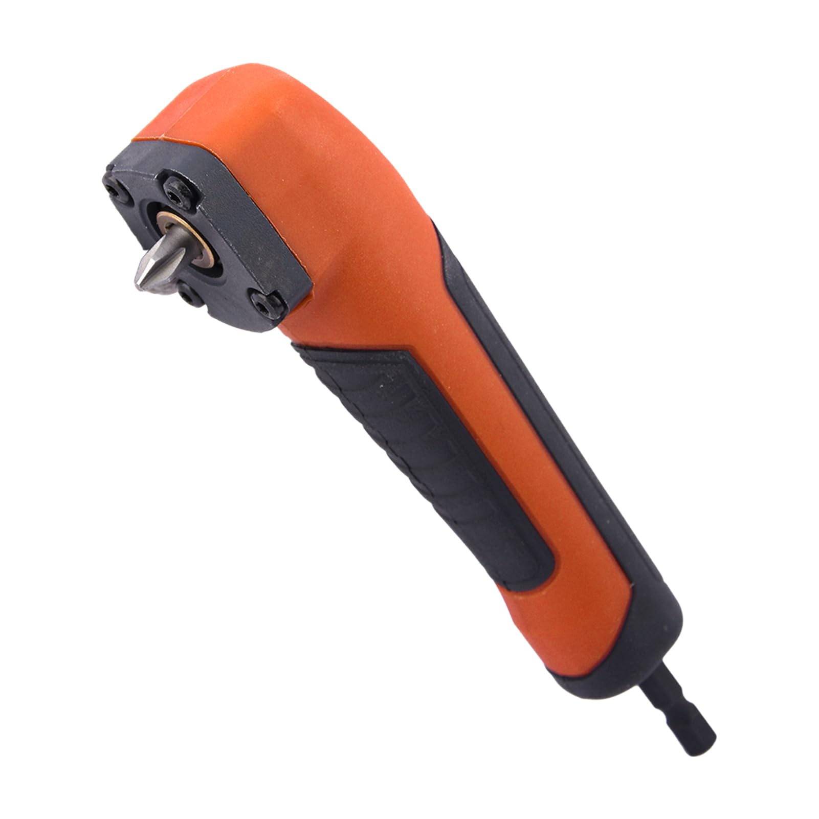 Right Angle Attachment Electric Screwdriver Repair 90 Degree Corner Device Screwdriver Socket Adapter Drill Bit Corner Adapter (Orange)