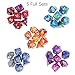 iBaseToy DND Dice Set, Polyhedral 7-Die Dice Set, Role Playing Game Dice Dungeons Dragons, Double Colors D&D Dice Sets Table Games Grey Pouch