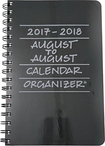 2017-2018 August to August Calendar Organizer- Licorice (Black)