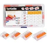 60PCS Lever-Nuts 2/3/4/5 Conductor Compact Splicing Connectors Assortment Kits for Electrical Solid Stranded Flexible Wires