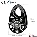 GM CLIMBING Swing Cheek Micro Pulley 30kN Self-lubricating Bushing CE UIAA Certified Black One Unit