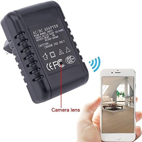 8GB 720P HD Wifi Network AC Power Adapter USB Wall Charger Camera Indoor Home Office Surveillance Video Recorder Motion Activated DV Support Android iPhone APP Remote View