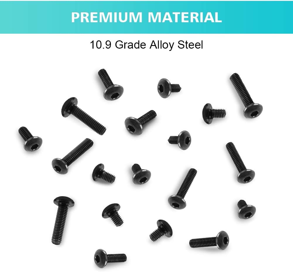 M3 Screws with Nuts and Washers Assortment Set, 300 Pcs Hex Socket Head Screws Assorted - Image 4