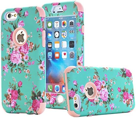 iPhone 6 Plus 6S Plus Case, Fisel Orchid Pattern Ultra Three Layer PC &amp; Silicon High Impact Hybrid Drop Proof Armor Defensive Shockproof Full Body Protective Case for iPhone 6 Plus/ 6S Plus 5.5 Inch