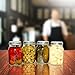 Golden Spoon Mason Jars, With Regular Lids, and Lids for Drinking, Regular Mouth, Dishwasher Safe, BPA Free, (Set of 4) (16 oz/Pint)