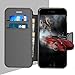 Taken iPhone 8 Leather Wallet Plastic Case with Credit Cards Slot and Metal Magnetic Clip, Apple iPhone 7 Flip Cover, Vintage and Fashion, Durable and Shockproof Holster, 4.7 Inch (Gray) 2017/2016