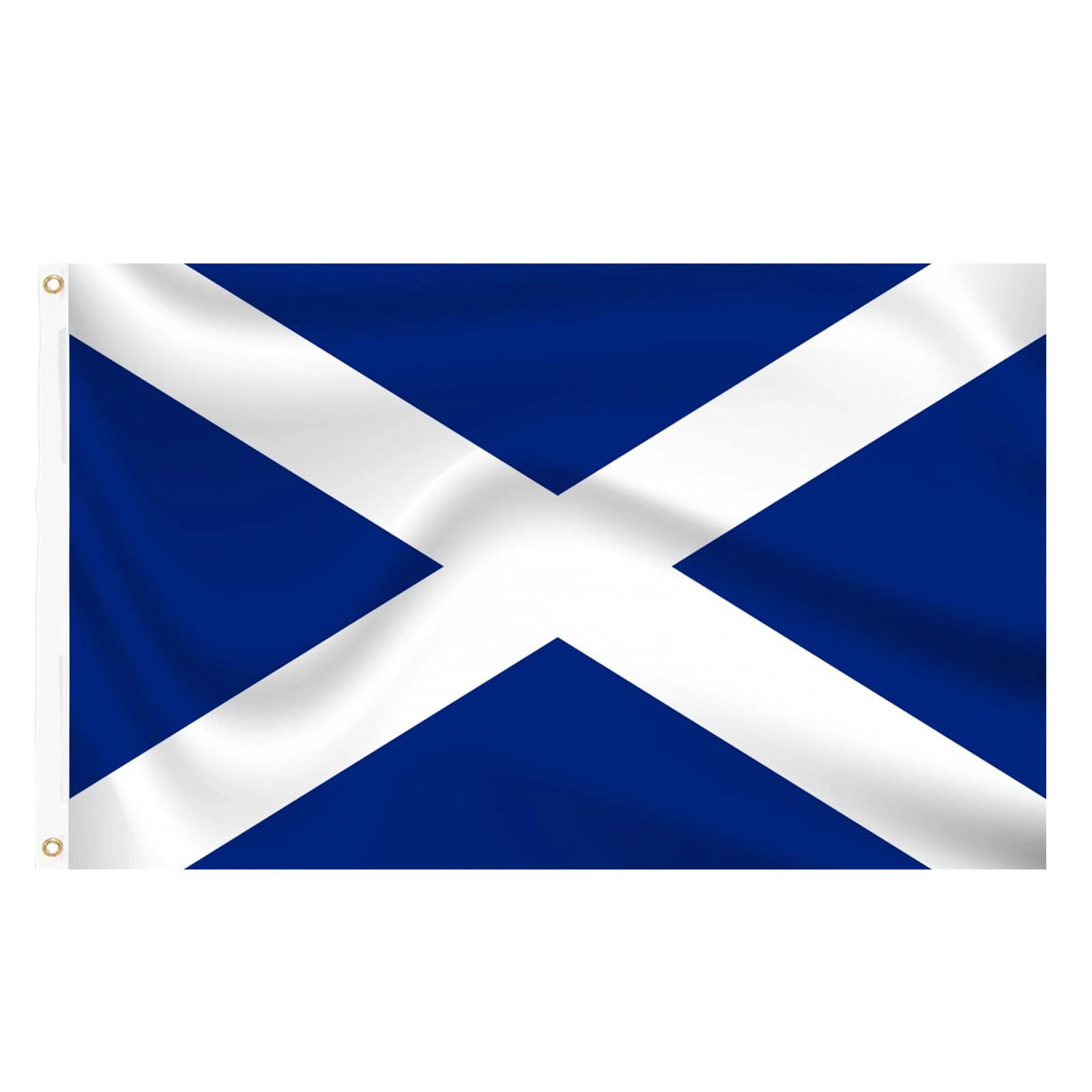 ShreeFit Flag Scotland Flag Large Scottish National St Andrews Cross Flags Polyester with Brass Grommets 3Ft X 5Ft (Pack of 1)