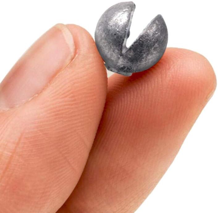 LUSHAZER Fishing Weights Sinkers Kit, 100pcs Round Split Shot Sinker, Fishing Weights Egg Sinkers 5 Sizes, 7/1000 oz, 17/1000 oz, 7/200 oz, 1/20 oz, 7/100 oz, Plastic Box Pack 3.8 x 1.9 x 0.7 inch : Sports & Outdoors