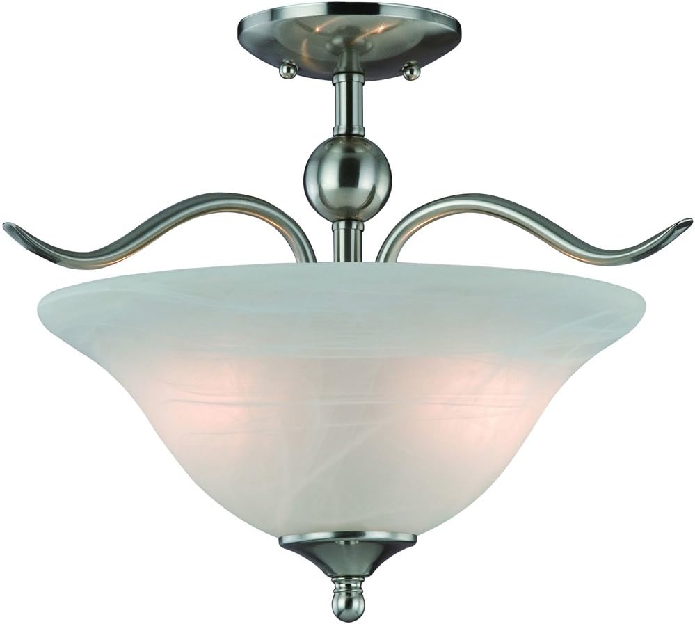 Hardware House H10-4029 Dover Chandelier, 22" x 22" x 17", Satin Nickel - Light Fixtures - 