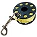 Trident Finger Reel with Brass Clip Wreck Scuba Diving Tech Spool Reel, Large 160 FT - 160' Reef Finger Reel - Yellow