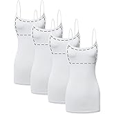 Sugar Sunday Long Cotton Camisole Top with Built in Bra