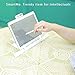 [SmartMe] Portable Book Stand Ultra-Light Weight 0.33lb Transformer Book Holder, Angle Adjustable Smart Pad Mount, Reading Stand, Document Holder