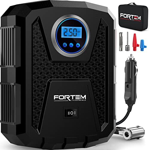 FORTEM Tire Inflator Portable Air Compressor 150 PSI, 12V Electric
