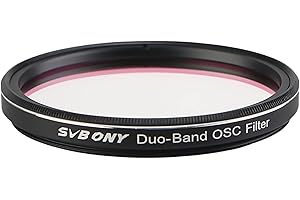 SVBONY SV220 Telescope Filter, 7nm Dual-Band Nebula Filter, 2" H-Alpha and O-III Narrowband for One-Shot Color Cameras, Reduc