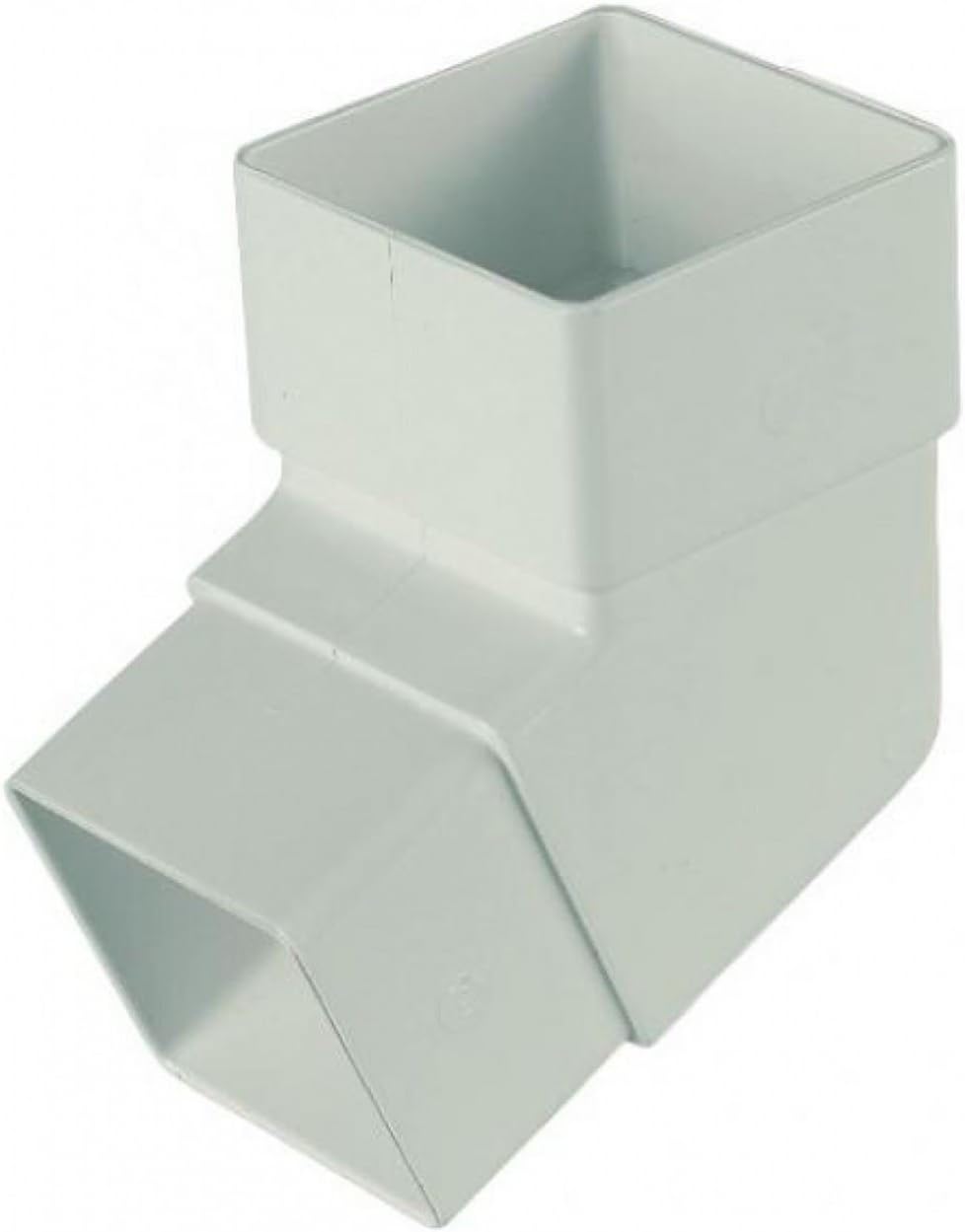 FLOPLAST 65mm Square Downpipe 112.5 Degree Offset Bend - White, 65mm x 1.5m