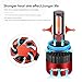 INFITARY LED Headlight Bulbs H11 Conversion Kits Auto Headlamp Car Headlight 72W 6500K Cool White 8000LM Extremely Super Bright COB Chips, 3 Years Warranty (Red, H11/H8/H9)