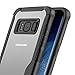 Willnorn Galaxy S8 Case Bumper Clear Slim Fit Flexible TPU Gel Rubber Premium Hybrid Protective Clear Case Cover For Samsung Galaxy S8 (Clear-Black)