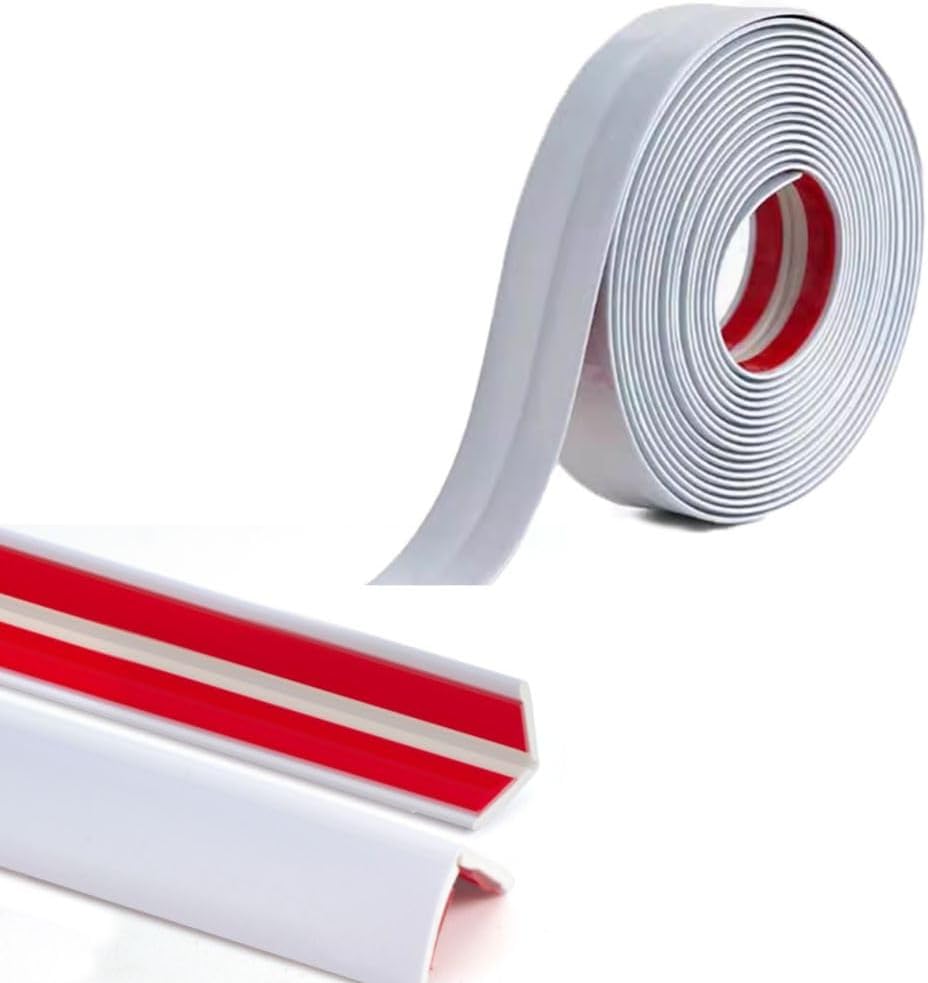 Zayejod 5M PVC Inside Outside Corner Trim Self-Adhesive Vinyl Moulding 4cm