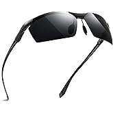 SUNGAIT Carbon Fiber Men’s Sports Polarized Sunglasses for Driving Fishing Running Gifts Eye Protection