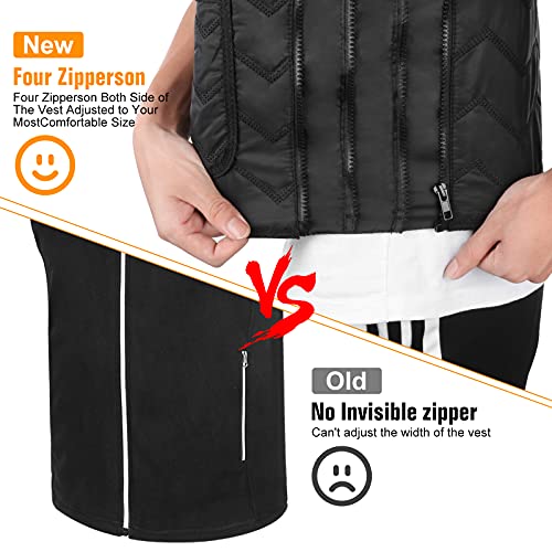 Heated Vest Womens Mens Winter Heating Vest USB Charging Electric Heated Jacket Lightweight Heating Hunting Vest for Outdoor Activities Hiking Motorcycle Camping