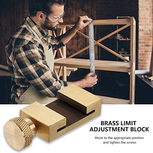 yidenguk reglas de Acero Inoxidable Regla Posicionamiento Bloque carpintería Línea Localizador Regla de Acero Fijo… - Imagen 6