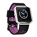 Lwsengme Fitbit Blaze Replacement Band,Silicone Watch Strap Adjustbable Wrist Band for Fitbit Blaze not Include Frame (Blake/Purple)