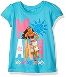 Disney Little Girls' Toddler Moana Short-Sleeved T-Shirt, Aqua Turquoise, 3T