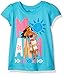 Disney Little Girls' Toddler Moana Short-Sleeved T-Shirt, Aqua Turquoise, 4T