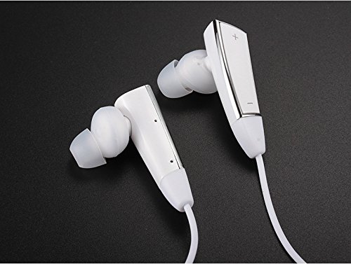 SCS ETC Magnetic Wireless Earphones Slim and Splashproof Bluetooth 4.1 Headphone for Running Jogging Biking (White)