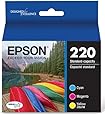 Epson T220520 DURABrite Ultra Color Combo Pack Standard Capacity Cartridge Ink (WF-2760, WF-2750, WF-2660, WF-2650, WF-2630, XP-424, XP-420, XP-320)