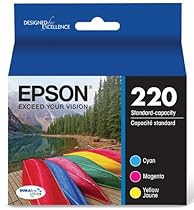 Epson T220520 DURABrite Ultra Color Combo Pack Standard Capacity Cartridge Ink (WF-2760, WF-2750, WF-2660, WF-2650, WF-2630, XP-424, XP-420, XP-320)