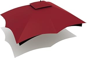 Gazebo Replacement Canopy Top Cover - Wonwon 10X12 Double Tiered Canopy Roof for Lowe's Allen Roth Gazebo Model #GF-12S004BTO/GF-12S004B-1 (Burgundy)
