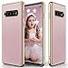 LOHASIC Galaxy S10 Case, Ultra Slim Leather Soft Flexible Vintage Full Body Non-Slip Grip Lovely Pink Protective Cover Girly Cases for Samsung Galaxy S10 (2019) - Rose Gold