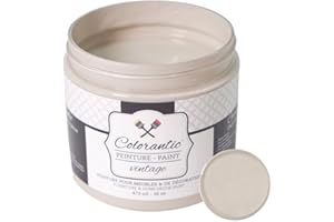 Colorantic | CAPPUCCINO Chalk Based Paint for Furniture DIY, Cabinets, Glass - Multi-Surface Craft Paint- Non-Toxic | LIGHT COFFEE Decorative Painting for Wax Finish Wood Waverly (8 oz (Pack of 1),