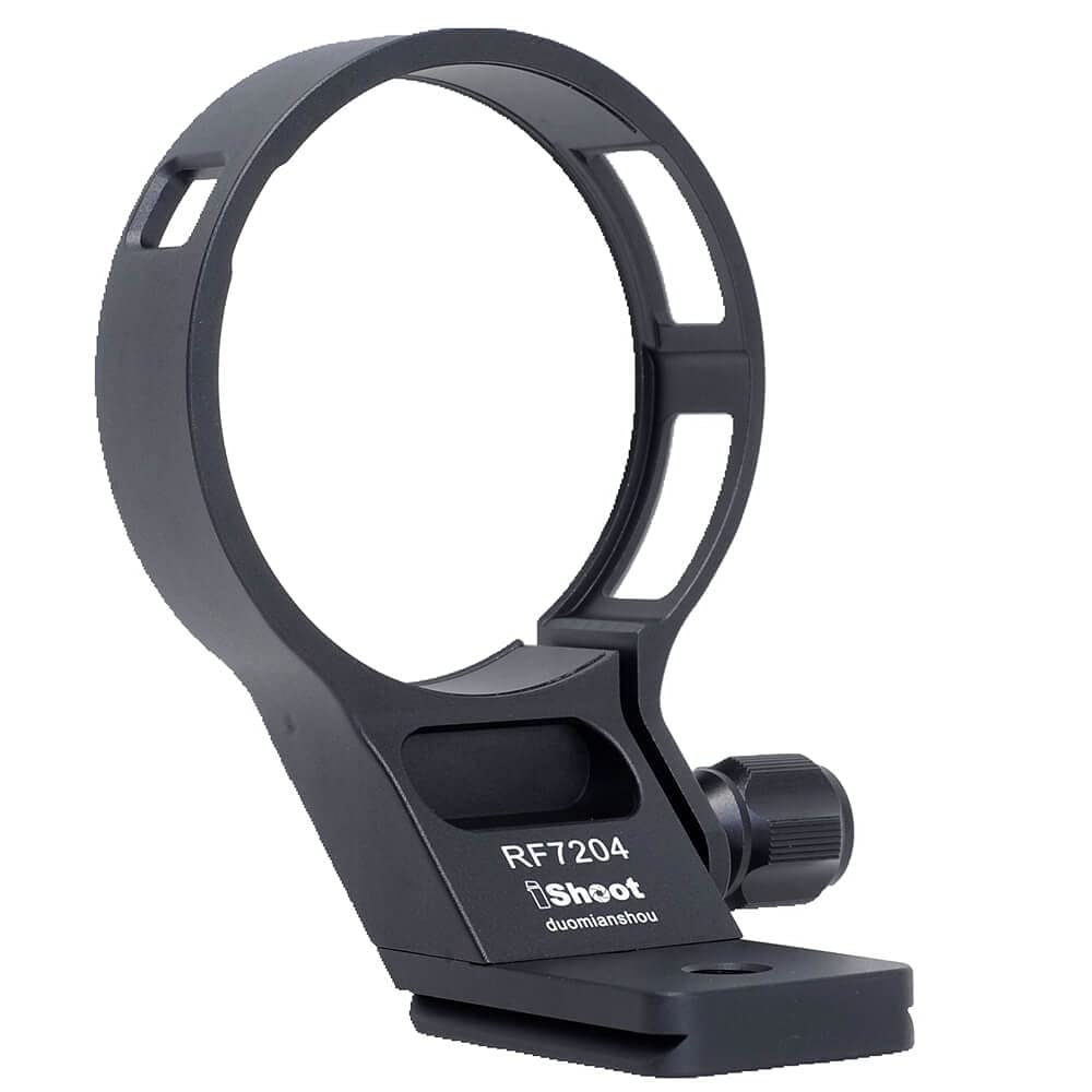 iShoot Metal Lens Collar Tripod Mount Ring Compatible with Canon RF 70-200mm f/4L IS USM, Lens Support Holder Bracket Bottom is Arca-Swiss Fit Quick Release Plate Dovetail Groove for Arca Tripod Clamp