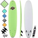 SBBC ||- Surfboard -||- 8’ Verve Soft Top Surfboard -||- Wax Free Surfboards -||- Performance Focused Surf Board Includes Foam Surfboard, Leash, Fins -||- Deluxe Package Options Available -||
