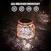Solar Mercury Glass Mason Jars – 2 Pack SUNWIND Solar Rotating Table Lights with Color Changing Mode and White Mode Outdoor Hanging Lights for Garden, Patio, Home Decoration (Bronze)