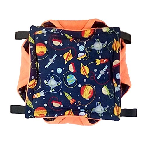 Pet cage padded double hammock with hooks has outer space - Thumbnail 3