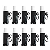 Beautyflier Pack of 10 Clip-on Sleeve Chapstick Pouch Keychain Lipstick Holder Elastic Lip Balm Holster Travel Accessories