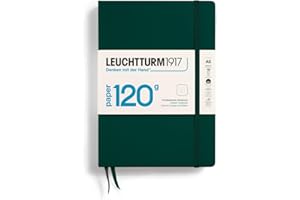 LEUCHTTURM1917 - 120G Special Edition - Medium A5 Dotted Hardcover Notebook (Forest Green) - 203 Numbered Pages with 120gsm Paper