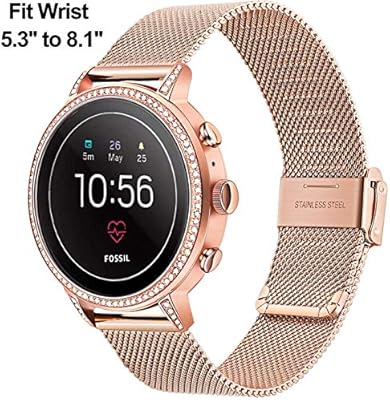 fossil women's venture hr stainless steel gen 4 smartwatch