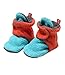 Zutano Newborn Unisex - Baby Fleece Bootie - Baby Fleece Bootie - POOL/MANDARIN/GRAY 3M