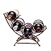 Antique Rocking Chair Design Bronze Tone 3 Bottle Tabletop Wine Rack Display Organizer Holder Stand