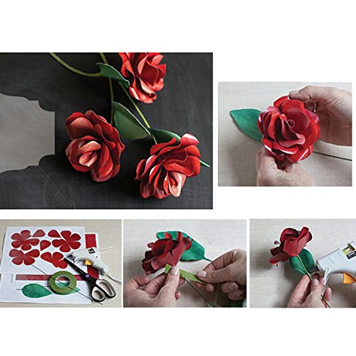 12 Rolls Green Floral Tape for Wrapping Stem Artificial Flower and Craft 1/2 Inch x 30 Yards
