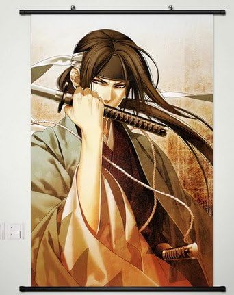 Hakuouki Wall Scroll Poster Fabric Painting for Anime Hijikata Toshizo 1025 S